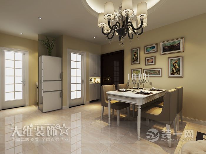 中铁国际城品园100平米简欧风格装修效果图C